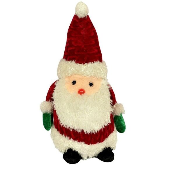 Toymax Roly Poly Plush Santa Christmas Decoration Faux Fur Beard Squishy - Picture 3 of 6